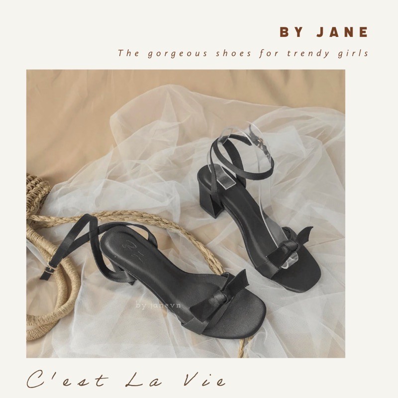 Elise sandal lụa Satin - giày thiết kế By Jane