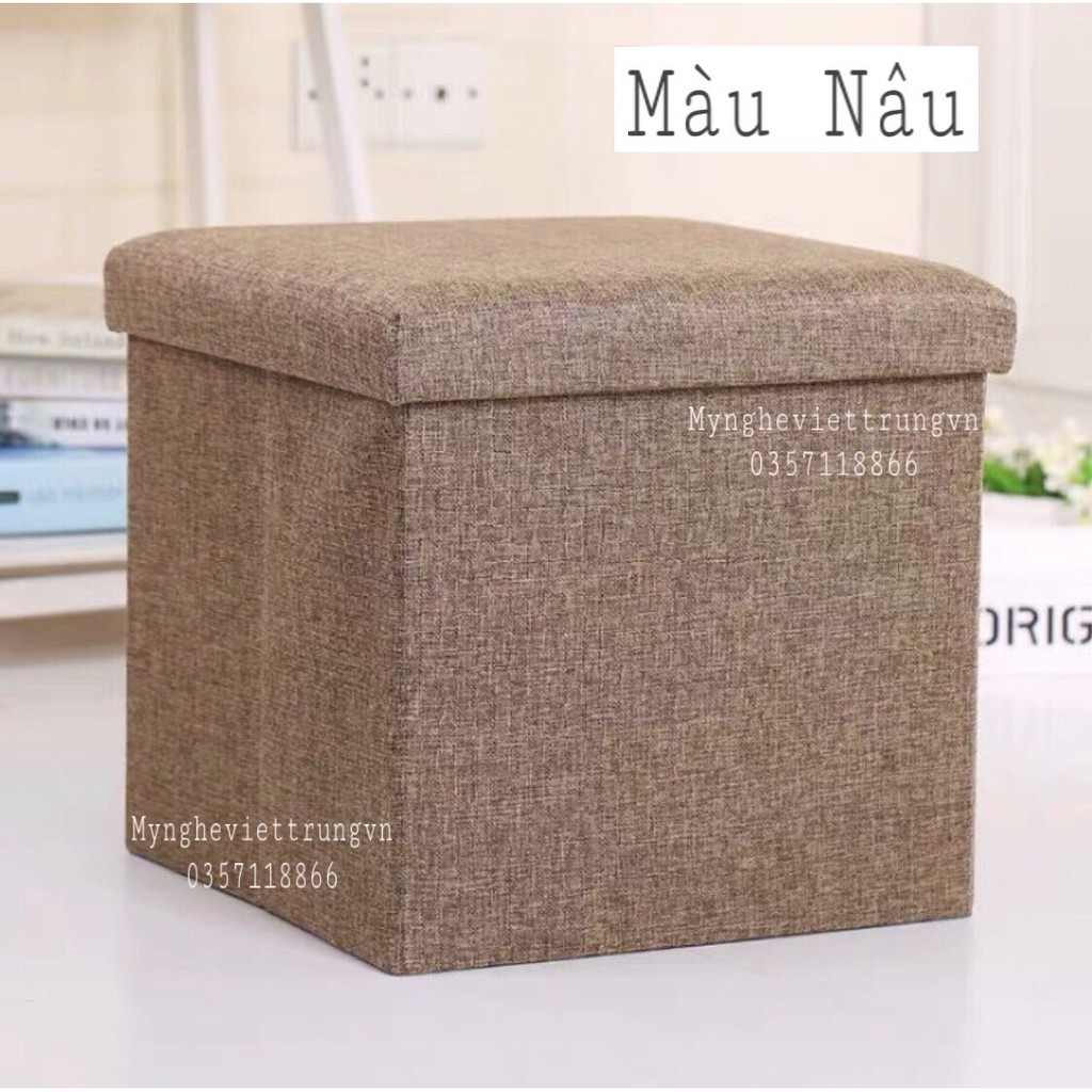 Ghế vải màu nâu kt 31*31*31 lịch sự sang trọng-cứng cáp và tiện lợi