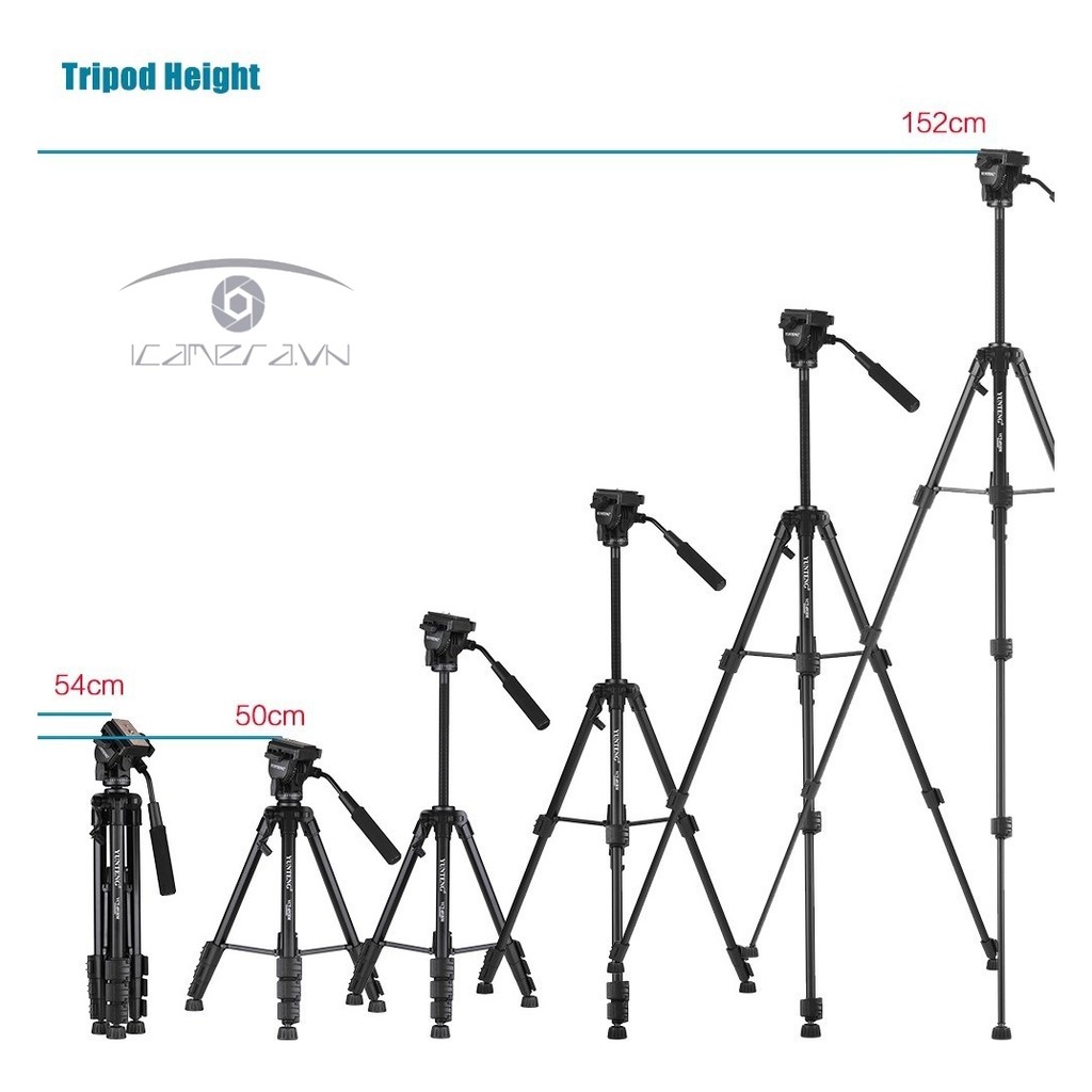 CHÂN TRIPOD MÁY ẢNH YUNTENG VCT-691 giá rẻ cho máy ảnh và phù hợp với tất cả các dòng máy