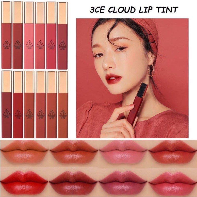 Son kem 3CE Cloud Lip Tint Hàn Quốc siêu hot hàng chuẩn chính hãng