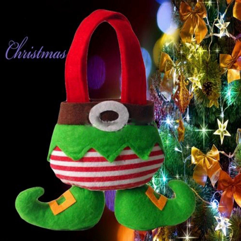 Túi Đựng Kẹo Hình Chiếc Ủng / Giày Bốt / Ông Già Noel Dùng Để Trang Trí Giáng Sinh