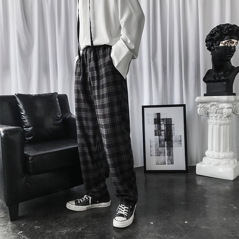 Quần Dài Ống Rộng Họa Tiết Sọc Caro Thời Trang Cho Nam | BigBuy360 - bigbuy360.vn