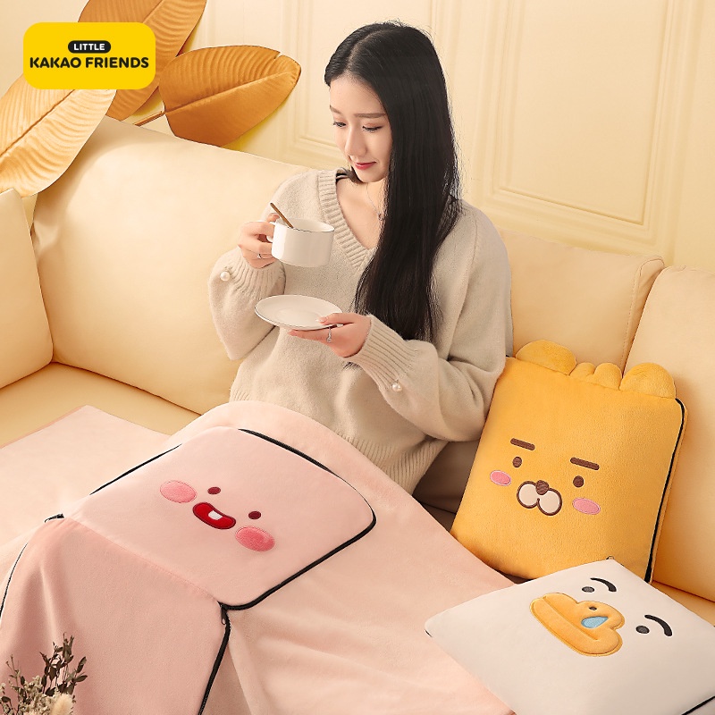 Bộ Chăn Gối Đa Năng Gấp Gọn Hình Kakao Friends Dễ Thương