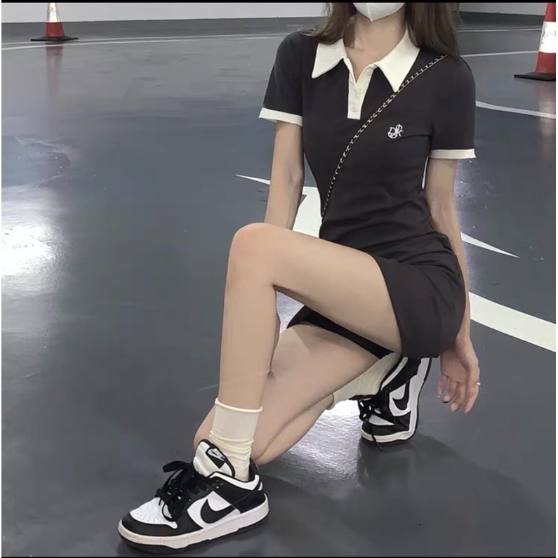 Váy PoLo body phối viền Thêu chữ .(ap).NTN. | BigBuy360 - bigbuy360.vn