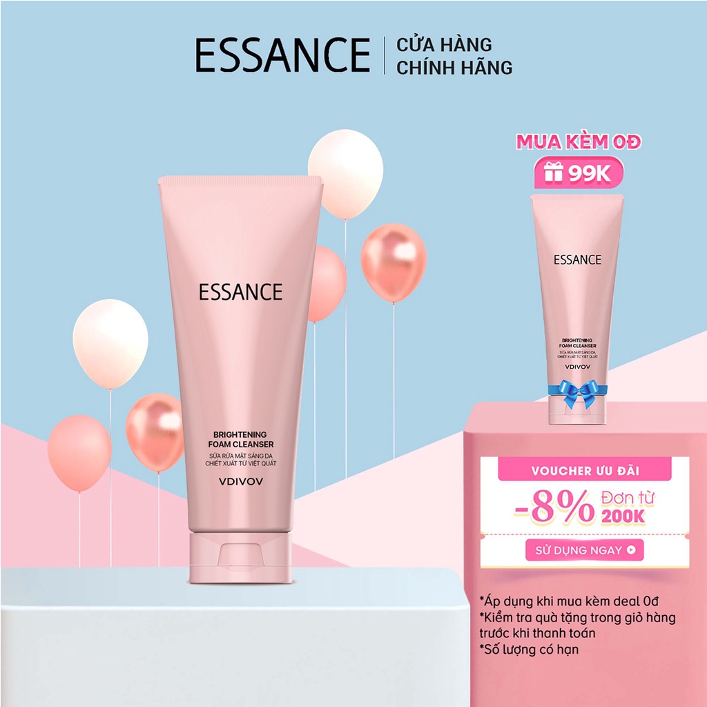 Sữa rửa mặt sáng da Essance Brightening Foam Cleanser 100ml