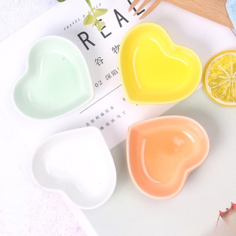 Bát ăn dặm hình trái tim nhỏ 50ml - Ăn dặm kiểu Nhật