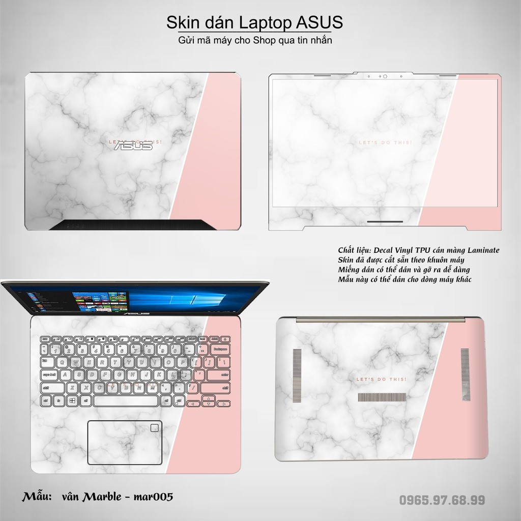 Skin dán Laptop Asus in hình vân Marble