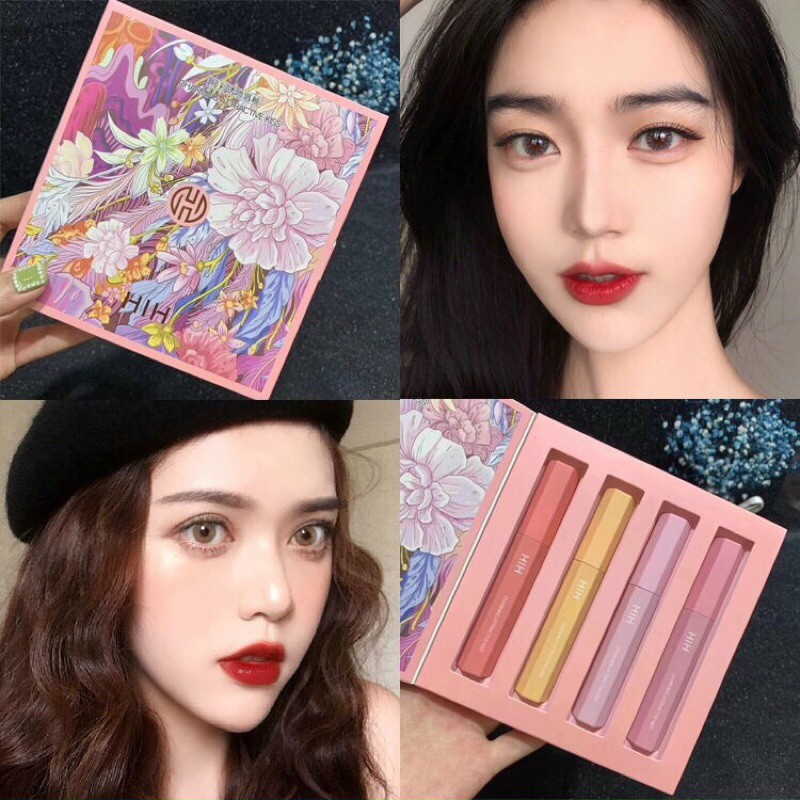 Set 4 son kem bóng HIH CHARMING ATTRACTIVE KISS | BigBuy360 - bigbuy360.vn
