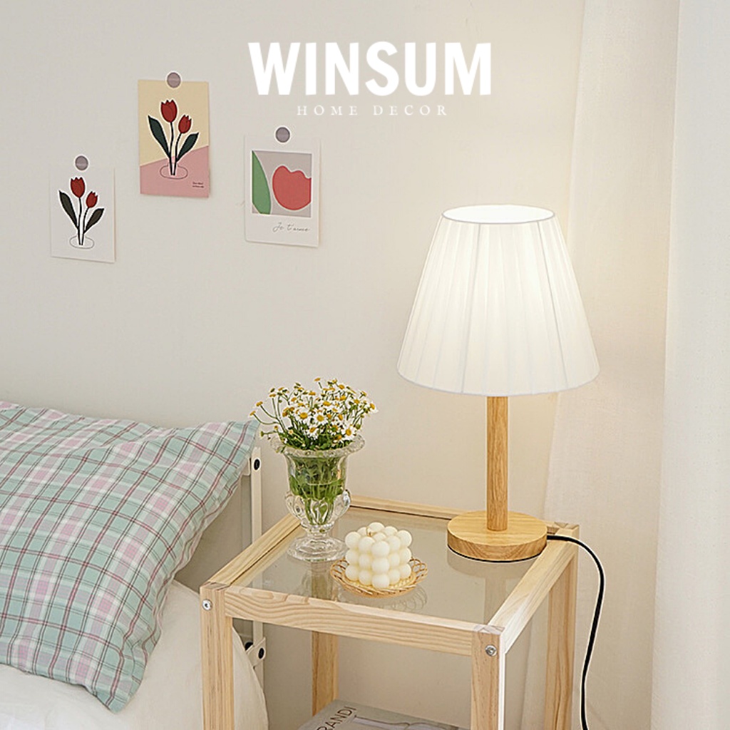 Đèn Ngủ Để Bàn Xếp Ly Trang Trí Phòng Ngủ Style Hàn Quốc - Winsum.decor