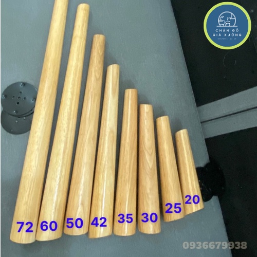 Chân gỗ dài 60cm, dùng làm chân ghế,chân bàn làm việc....Đặc biệt tặng kèm pad sắt để gắn chân gỗ