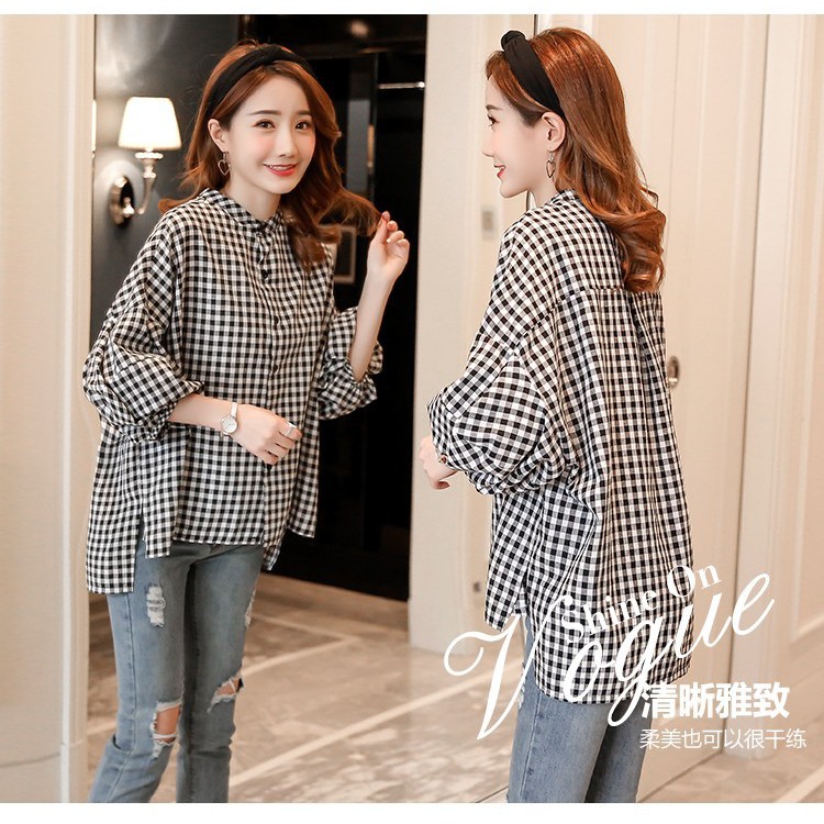 Áo sơ mi công sở ❣️FREESHIP❣️Áo caro form rộng- Hàng thiết kế chuẩn