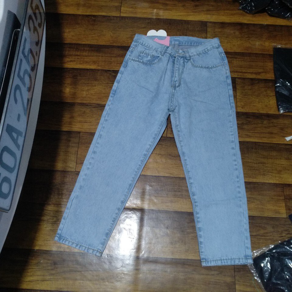 QUẦN JEAN NỮ BAGGY XANH NHẠT HÌNH THẬT 342W