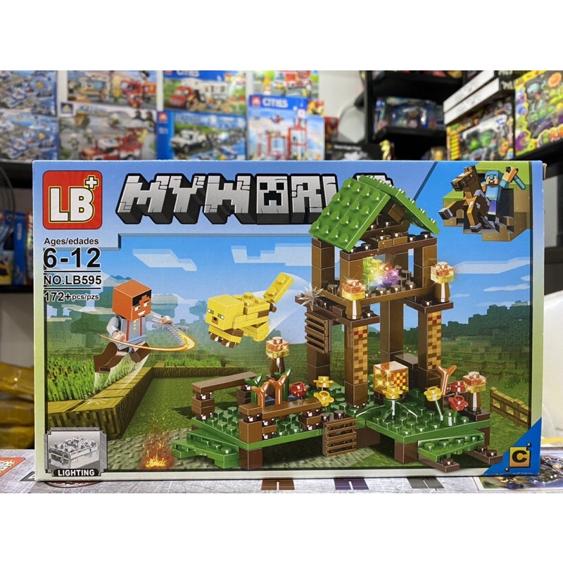 Lắp ráp xếp hình My World minecraf LB 595 : Đại chiến rồng Ender và tháp canh chiến đấu