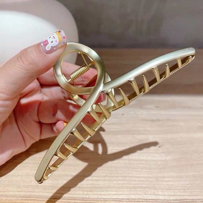 Kẹp Tóc Đuôi Ngựa Bằng Kim Loại Đơn Giản Cá Tính