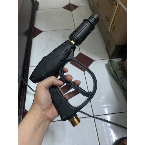 Dây rửa xe lõi thép 10m + súng ren ngoài 22mm