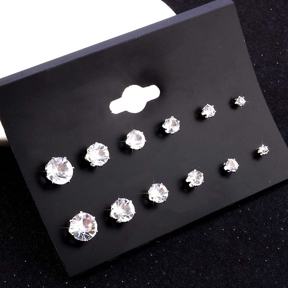 Set 6 Đôi Bông Tai Hình Tròn Cho Nữ