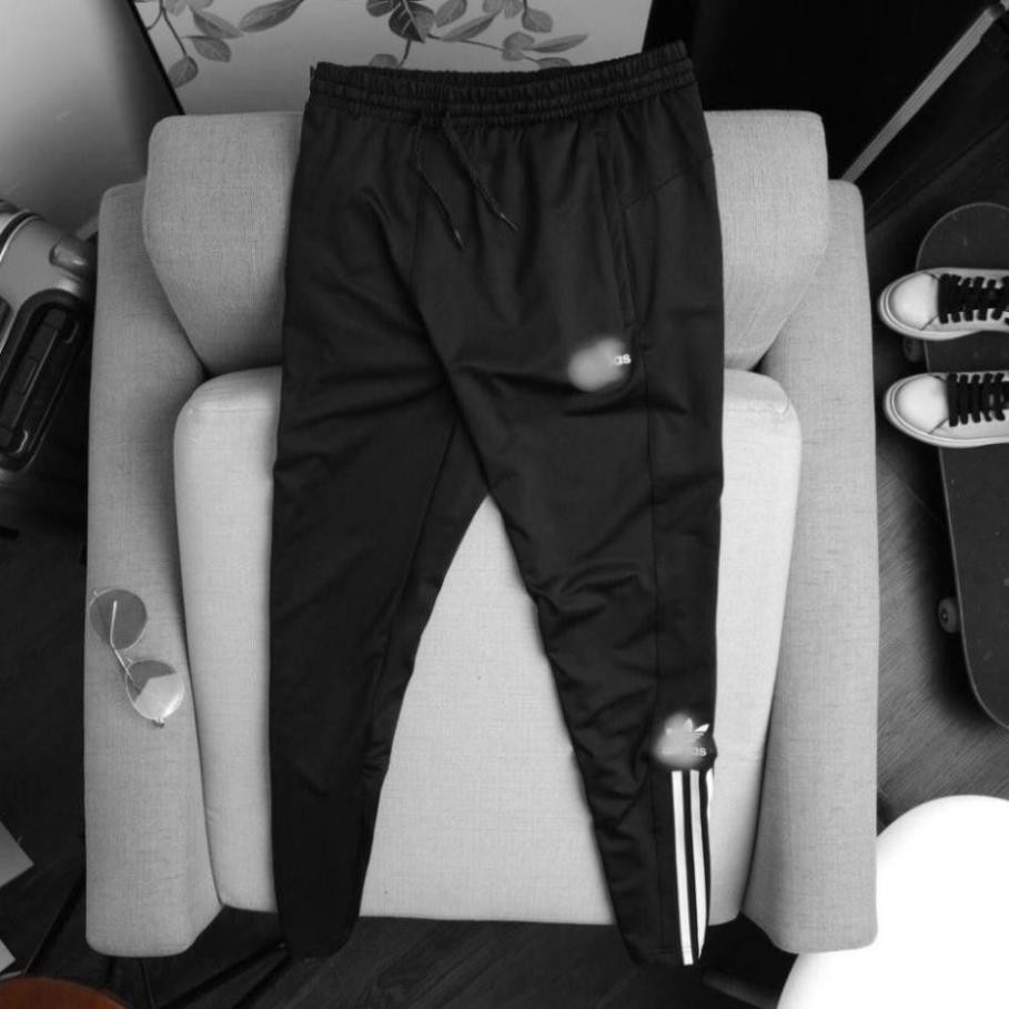 Quần Thể Thao Nam Ống Suông Adidas 3 Sọc Chân Thun Đi Chơi, Tập Gym, Chạy Bộ