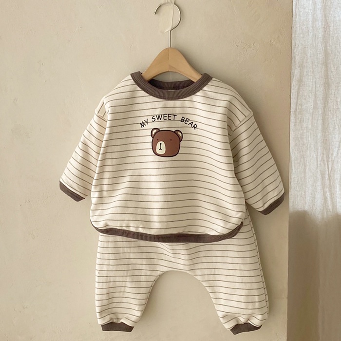Bộ Áo Sweater In Hình Gấu Hoạt Hình Phong Cách Hàn Quốc Thời Trang Mùa Thu 2022 Cho Bé
