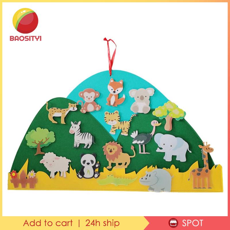 [Baosity1] Bảng Nỉ Có Móc Treo Gắn Tường Hoạt Động Cho Bé Trai Bé Gái Montessori