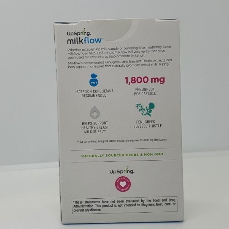 Lợi sữa Upspring Milkflow - Lợi sữa cỏ cari mỹ 1800mgr