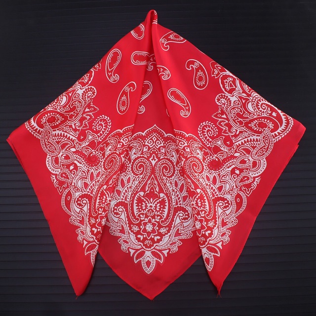 Khăn lụa bandana vuông size 55x55cm phong cách unisex - Khăn turban