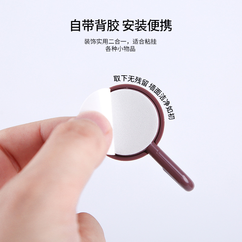 10PCS Small Hook Strong Viscose Key Wall Wall Hanging Hole-free Non-trace Sticky Hook Hanger Hook