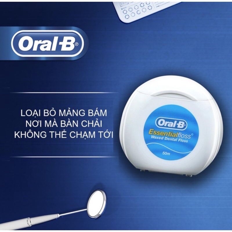 Chỉ Nha Khoa ORAL-B 50m Vệ Sinh Làm Sạch Răng Miệng Chống Sâu Răng, Viêm Nướu - Sản Phẩm Nha Sĩ Khuyên Dùng Hàng Ngày