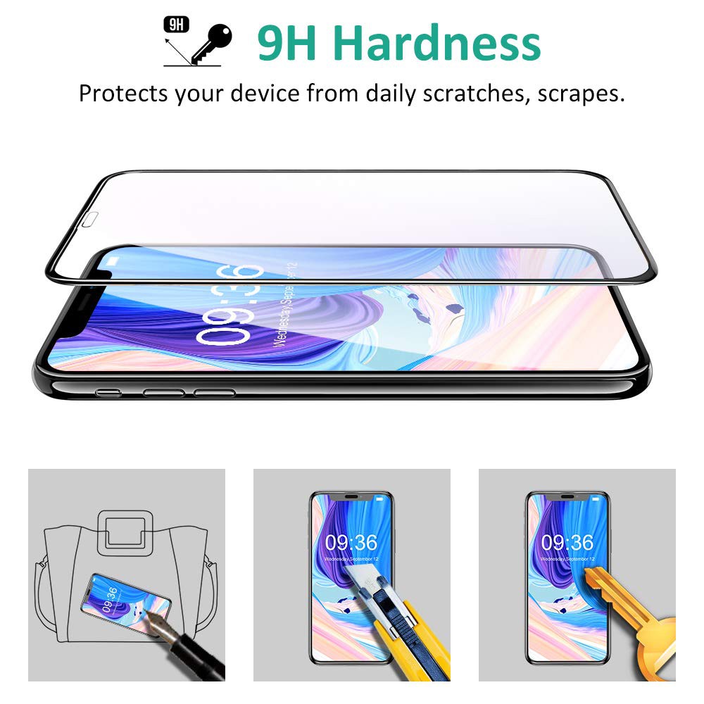Jansin Kính Cường Lực Full Màn Siêu Bền Cho iPhone 15 15 Pro Max 14 14 Pro Max 13 13 Pro Max