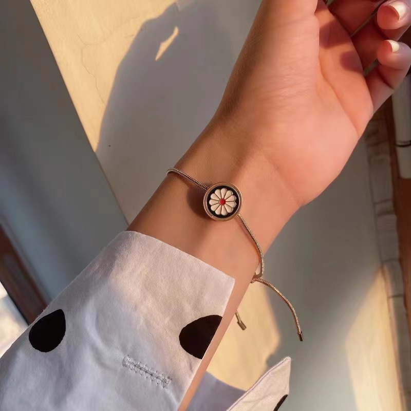 Vòng Tay Họa Tiết Hoa Cúc Phong Cách Hàn Quốc Thời Trang Cho Nữ