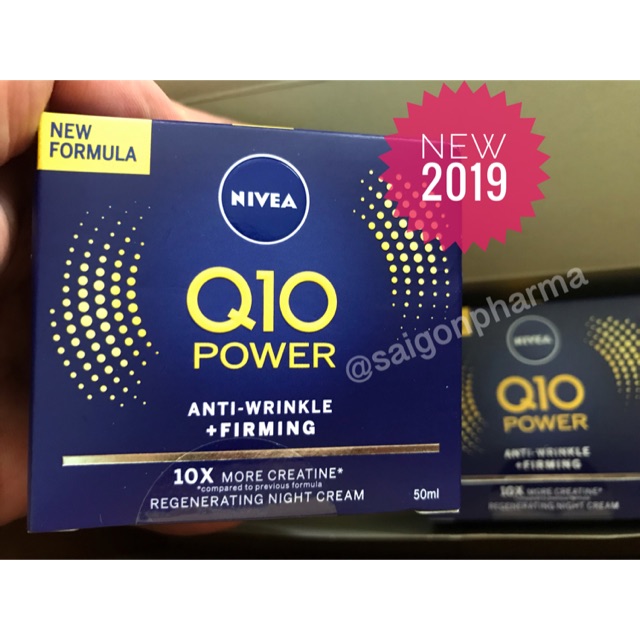 Kem Dưỡng Da Ban Đêm Nivea Q10 Power 10x 2019