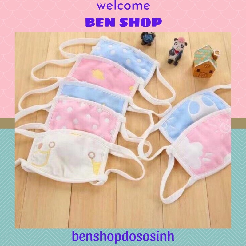 khẩu trang sợi tre cho bé có dây điều chỉnh