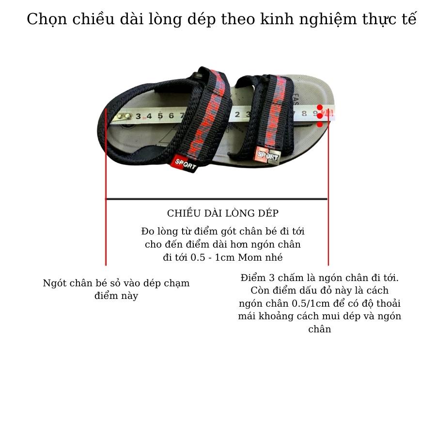 Giày Sandal bé trai quai ngang thể thao năng động kiểu dán xé linh hoạt siêu nhẹ êm chân cho trẻ em học sinh đi học ST72