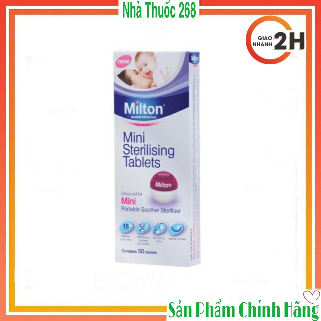 Viên Tiệt Trùng Cốc Nguyệt San Milton Hộp 50viên [SP chính hãng]