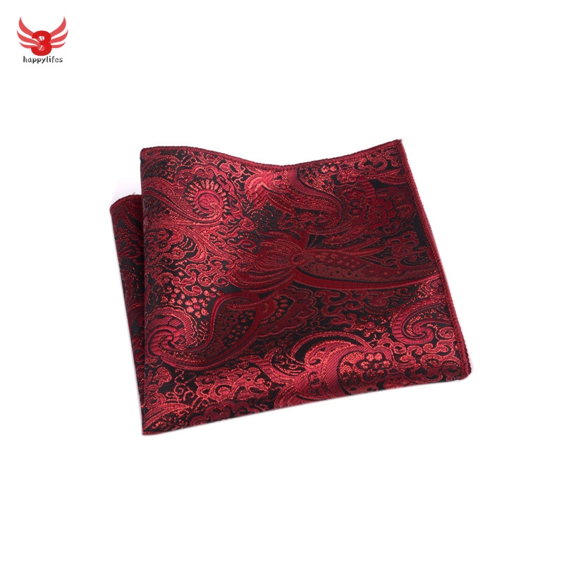 ☪HL♬ Vintage Men British Design Floral Print Pocket Square Handkerchief Chest Towel Suit Accessories