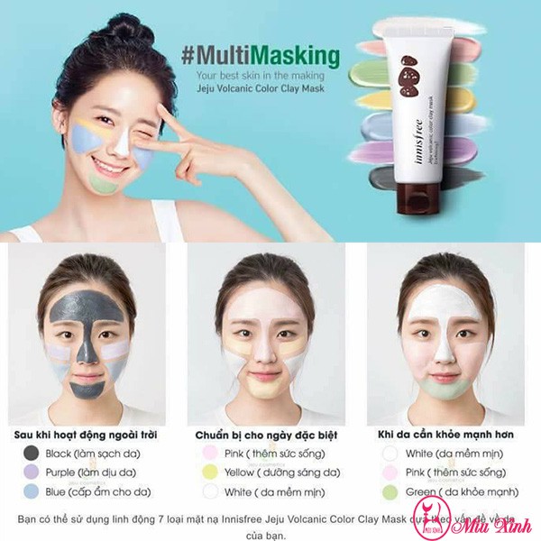 MẶT NẠ ĐẤT SÉT [INNISFREE] Jeju Volcanic Color Clay Mask