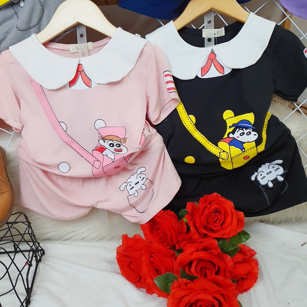 Bộ Thư Sinh bé tới trường cotton 4c cho bé gái