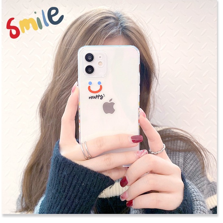 Ốp lưng iphone Emoji happy in viền trong chống ố 6/6plus/6s/6splus/7/7plus/8/8plus/x/xr/xs/11/12/pro/max/plus/promax