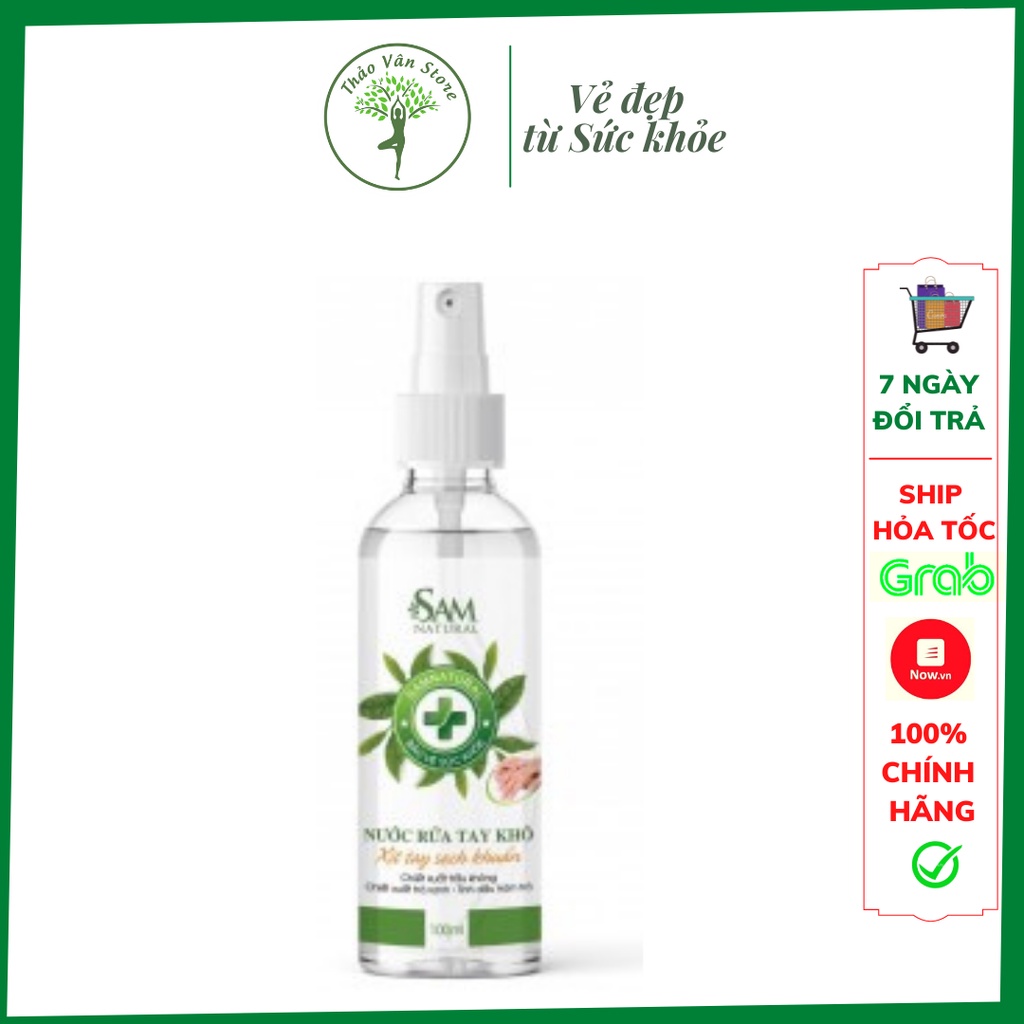 ⭐Nước rửa tay khô Sam Natural 100ml dạng xịt, tiện lợi⭐