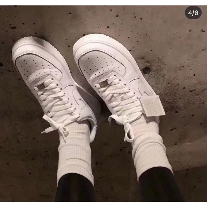 B(ẢNH THẬT) Giày Thể Thao Nữ Trắng Siêu Nhẹ Da Mềm Êm Fullbox