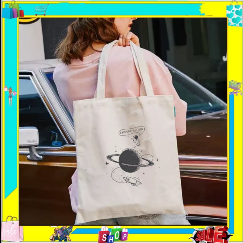 Túi tote túi vải canvas phong cách Hàn quốc, có khóa miệng ngăn phụ bên trong tiện dụng-SHOP TN79