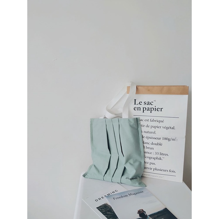 Túi Vải Túi Tote Mask Xanh Mint Fiu.bagstore