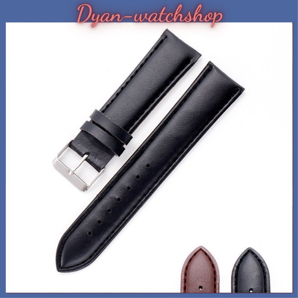 SẴN HÀNG] Dây đồng hồ da PU siêu mềm full size 12,14,16,18,20,22,24mm 3 màu siêu chất