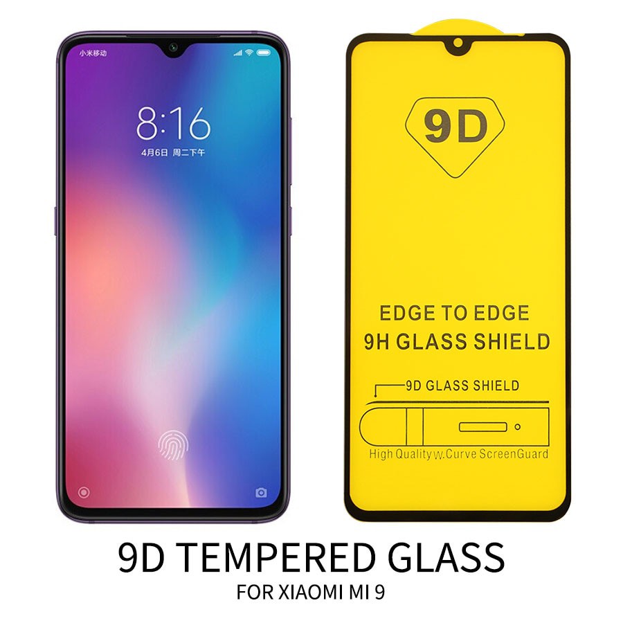 Kính cường lực Xiaomi MI 9 FULL màn,FULL KEO Silicon