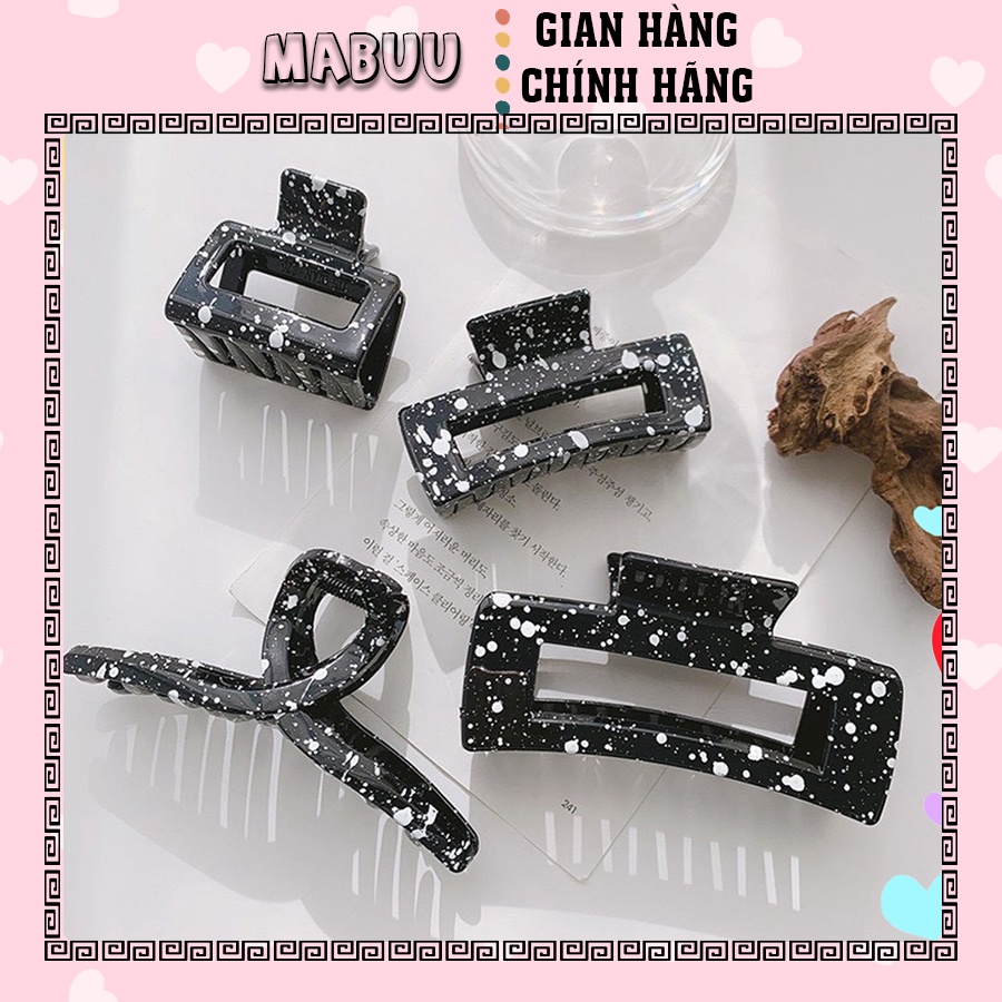 Kẹp tóc Họa Tiết Bò Sữa kiểu thắt chéo hot trend Hàn Quốc-Hàng Mới 2022