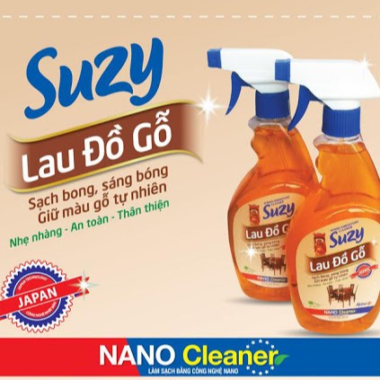 (Chính Hãng) Nước lau đồ gỗ Suzy chai 500ml Chất lượng Nhật Bản