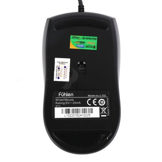 Chuột Fuhlen L102 Optical Black USB (Hàng chính hãng)