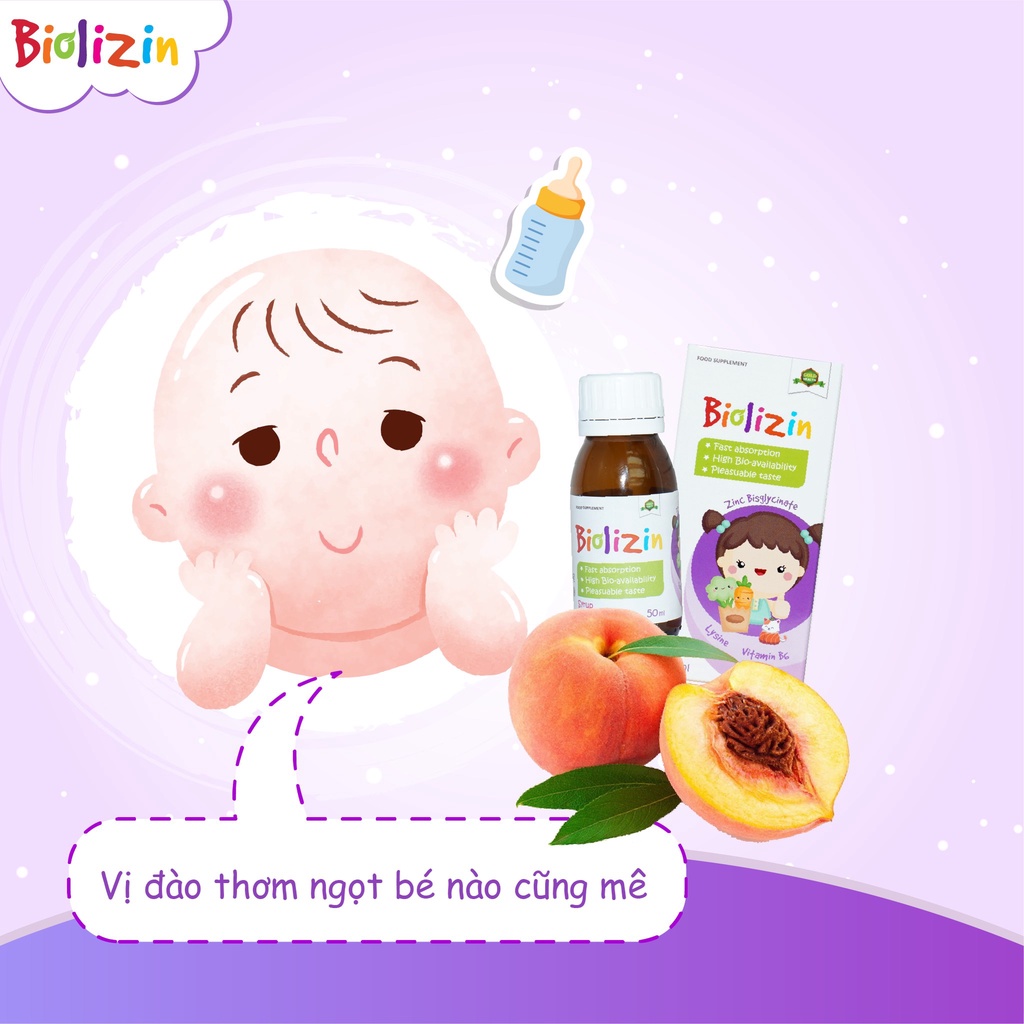 Bổ sung kẽm, viên uống kẽm Biolizin, kẽm nguyên tố chuẩn châu Âu cho bé