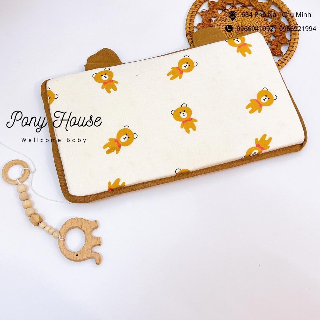 Gối Cao Su Non Boona Chống Ngạt Thoáng Khí An Toàn Cho Bé Từ Sơ Sinh KT 22*38*2cm