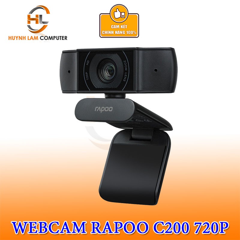 Webcam Rapoo C200 HD 720p góc quan sát 80 độ Hãng phân phối