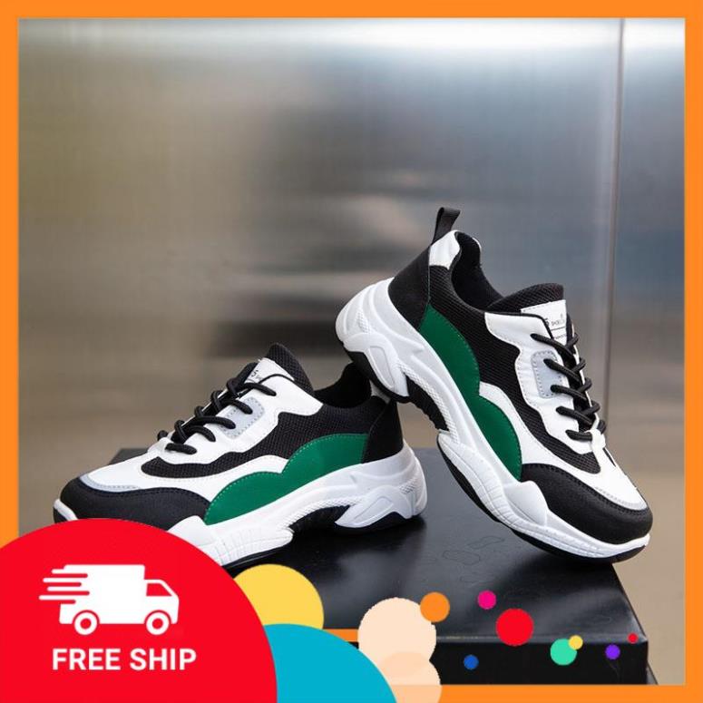 [Chất Lượng Số 1] Giày Sneaker Nữ Thể Thao Đế Độn 5cm Họa Tiết Phản Quang Phối Màu Đen Xanh Rêu Đẹp Mắt G29K9 | BigBuy360 - bigbuy360.vn